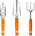 UKOKE Garden Tool Set 3 Piece Aluminum Hand Tool Kit Outdoor Tool Heavy Duty Gardening Work Set with Ergonomic Handle Gardening Tools for Women Men