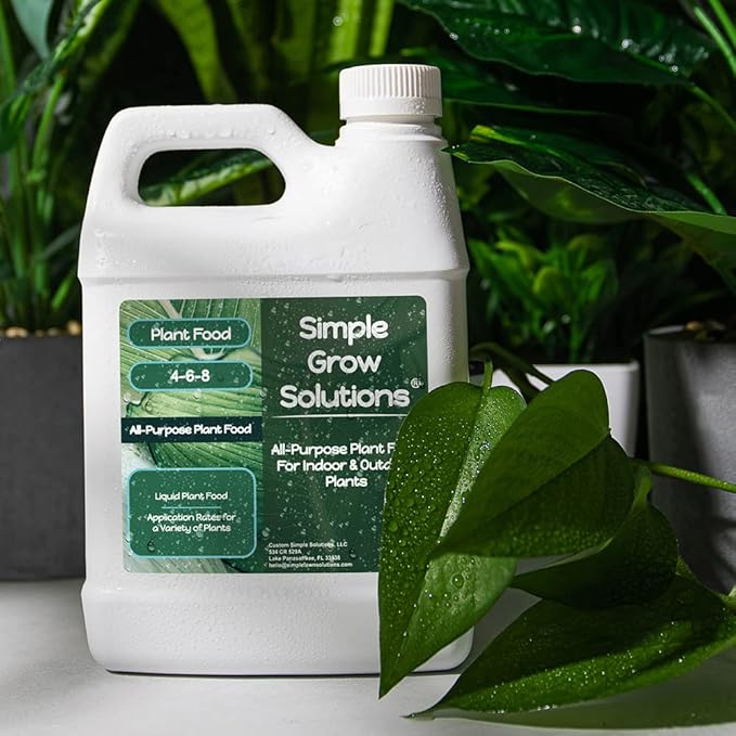 Liquid Plant Food All Purpose- House Plant Fertilizer- Liquid Fertilizer for Indoor Plants &amp Vegetable Garden- Concentrated Plant Nutrients - Green Growth - Simple Grow Solutions- 32 Ounce