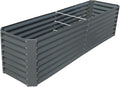 8x2x2FT Galvanized Raised Garden Bed Metal Garden Planter Box for for Gardening Vegetables Fruits Flowers Gray