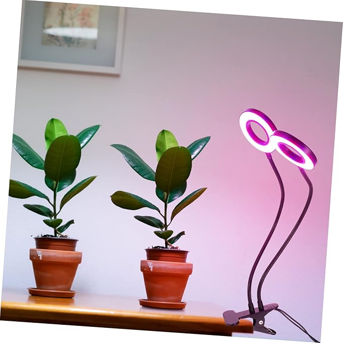 Adjustable LED Plant Light for Indoor Use Dual-Head Clip-On Grow Lamp Timer 5V Energy-Efficient Grow Light for Greenhouse and Succulent Plants