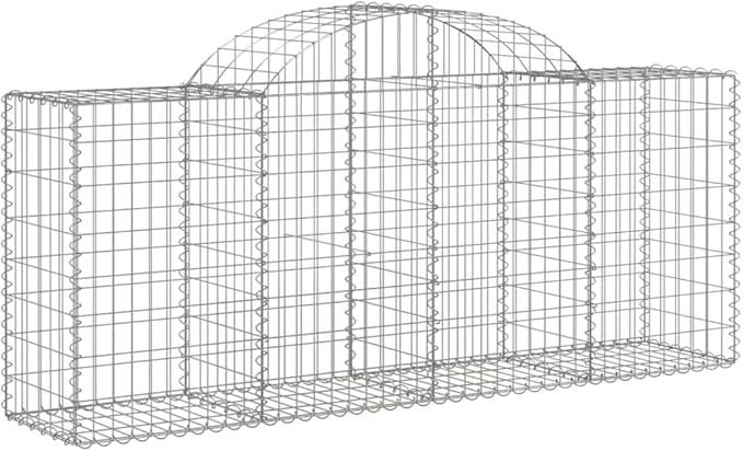 5-Pack Large Galvanized Iron Gabion Basket Set 78.7 x 78.7 x 39.4 in Outdoor Raised Garden Bed Planter Decorative Wall for Patio Terrace Yard