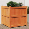 Wooden Garden Planter Box Outdoor Flower Box Wood Flower Boxes for Outdoor Plants Raised Garden Bed Planter Box Wax Brown 27.6x27.6x27.6 Solid Wood Pine-97