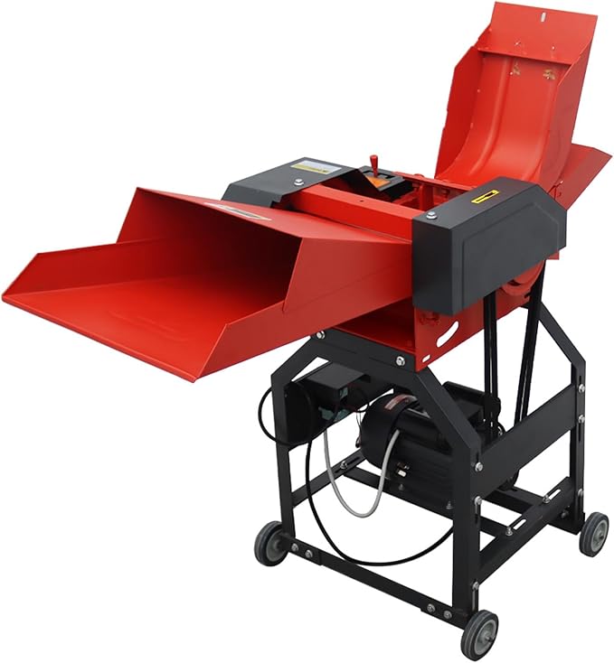 INTSUPERMAI Hay Cutter Pulverizer Grass Crusher 6-Blade Feed Crusher Grass Chaff Cutter Hay Cutter Machine Dry-Wet Straw Cutter 500-1000KG/H 220V