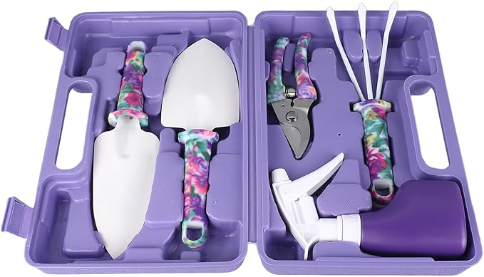 Garden Tool Set Iron and Plastic 5 Piece for Outdoor and Indoor Activities