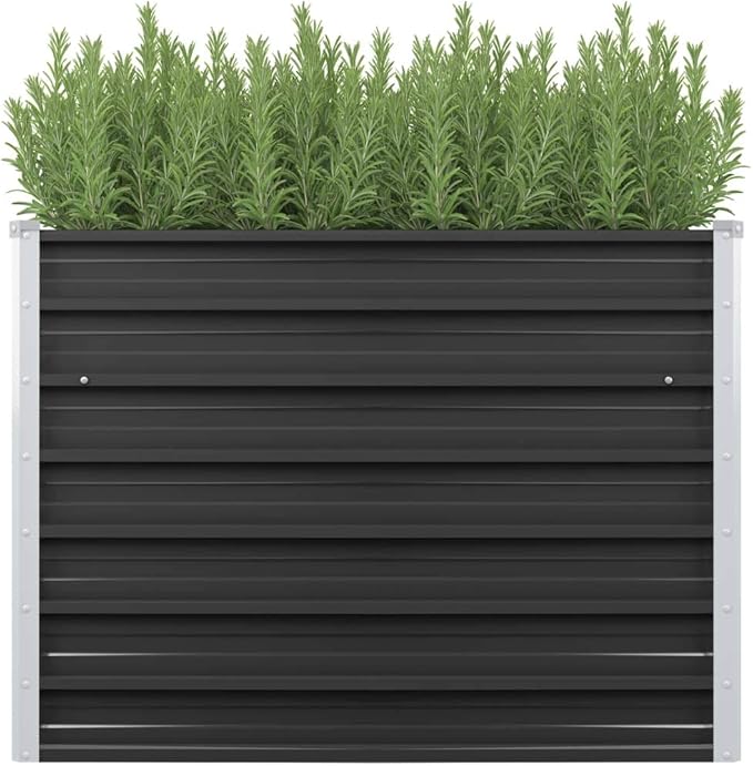 Garden Raised Bed Anthracite 139.4x15.7x30.3 Galvanised Steel
