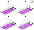 4PCS 800W LED Plant Growth Light with 287LEDs Energy-Saving Lamp Beads Veg/Bloom Dual Modes 100-277V Universal Voltage US Plug Ideal for Seed GerminationHydroponicsVegetable/Flower Indoor Planting