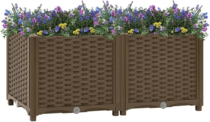 Raised Bed PlanterGarden BedGalvanized Raised Garden BedPlanter Raised bedsGalvanized Planter31.5x15.7x15 Polypropylene