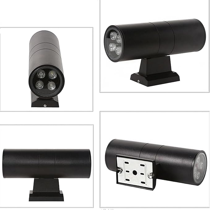 Double Head Up and Down Irradiation Outdoor Wall Washer Lights Spotlight Led Beam Light IP65 Waterproof Villa Courtyard Pillar Lamp 220V Exterior Landscape Lighting(Warm White Light18w)