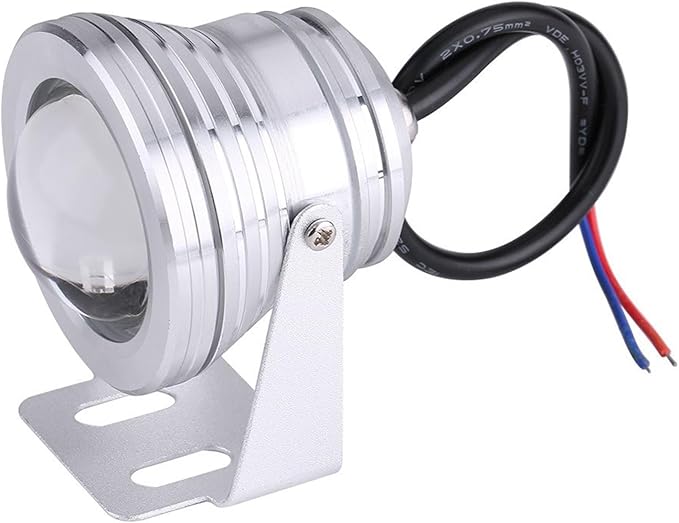 Underwater Mains Pond Lights IP68 Waterproof LED Lights Pond Lights with Remote Controller10W Multicolor LED Waterproof Lamp for Aquarium Pond(White2PCS 10W(AC85-265V))
