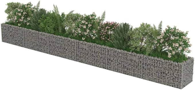 YAFF Gabion Raised Bed-HexagonalOutdoor Landscape for GardenBackyardPatioBalcony212.6x19.7x19.7