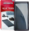 Catchmaster Rat Snake and Mouse Traps 10Pk Large Bulk Glue Rat Traps for Home Adhesive Plastic Tray for Inside House Snake Mice &amp Spider Catcher Pest Control for House &amp Garage