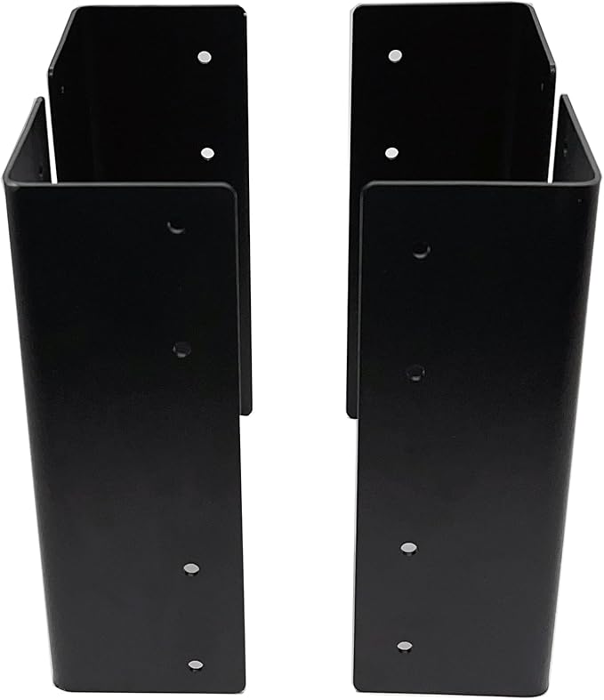 Hi Flame Garden Raised Bed Corner Brackets with Screws for Furniture Flower Vegetable Planter (9 Black Set of 4)