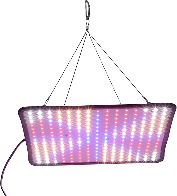 Kisangel 225 LED Hanging Plant Grow Light Full Spectrum Dimmable LED Plant Growth Lamp Hanging Chain for Indoor Gardening Ac110V
