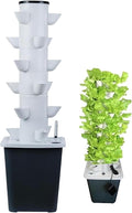 AMNOOL Garden Hydroponic Growing System 15/20/25/30 Pods Hydroponics Tower Aeroponics Grow Kit Aquaponics Planting System with Hydrating Pump Adapter Net Pots Timer for Fruits and Vegetables**1