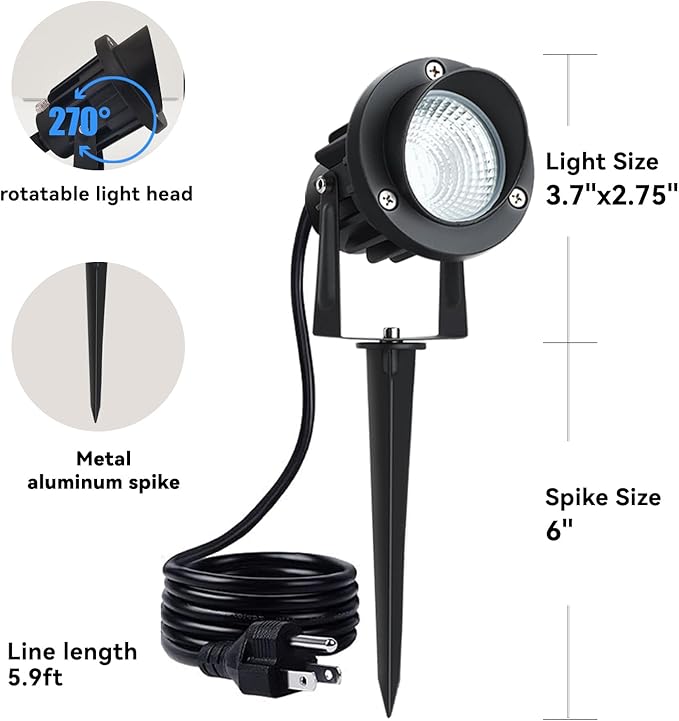 20W Dusk to Dawn Led Outdoor Light 120V 3000K 2000lm Warm White LED Spot Lights Outdoor Landscape Spotlights with Photocell Sensor IP65 Waterproof Spot Lights for Yard Flag Garden Tree 2 Pack