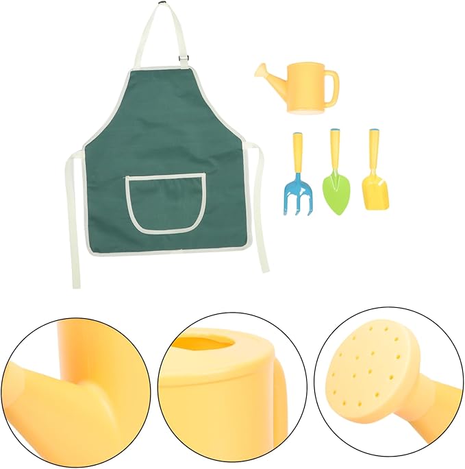 Children's Mini Garden Tool Set Outdoor Planting Supplies Shovel Rake and Watering Pot for Boys and Girls Gardening Activities