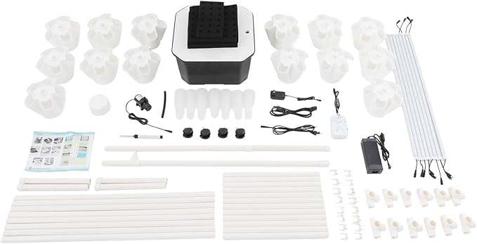 Hydroponic Growing Tower System Kit 70-Plant Vertical Hydroponics Garden Tower with LED Grow Light for Outdoor Indoor Herbs Fruits Vegetables Smart Garden Planter Kit