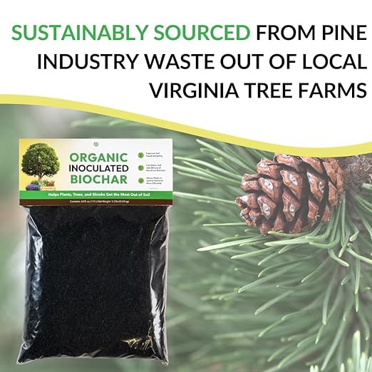 Organic Inoculated Biochar: Helps Plants and Trees Get The Most Out of Soil | Allows Plants to Uptake Nutrients More Efficiently | Contains Millions of Soil-Enriching Micro-Organisms | 128oz Bag
