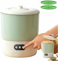 Smart Bean Sprout Machine Bean Sprouter Growing Machine with 2 Layer Large Capacity 3 Different Seasons Modes 360°Sprinkling Sprouting Kit for Radish