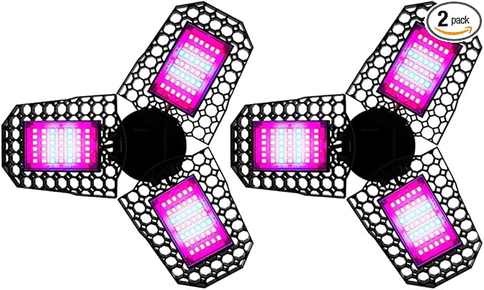 2Pack 150W LED Indoors Adjustable Panels Lamp 110V Greenhouse Tent Hydroponic Planting Box UV/IR Indoors Vegetable Flowers Fruits Fill Light 110V Red Blue Potted Moss Succulent Cultivation Lighting