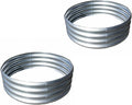 RTHG Galvanized Raised Garden Bed Kit 2-Pack 4×4x1ft Round Steel Raised Garden Planters for Outdoor Vegetable Flower Herb