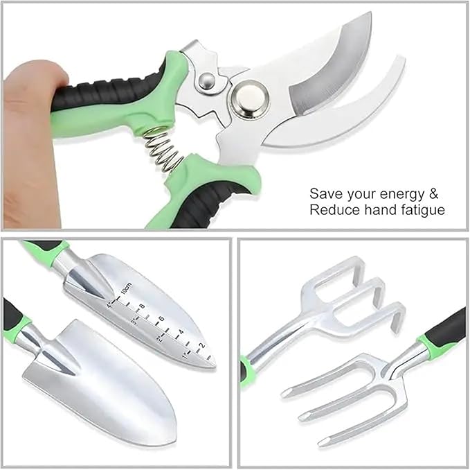 Garden Tool Set 12 Piece Gardening Tool Set with Canvas Organizer for Men and Women Outdoor Gardening Supplies Ideal Gardening Gifts for Women