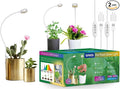 SANSI Grow Lights for Indoor Plants Pot Clip LED Plant Lights for Indoor Growing Full Spectrum Plant Lamp with 4-Level Dimmable Auto On Off 3 6 12 Hrs Timer for Succulents Small Plant White 5V