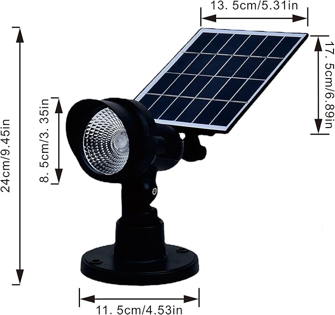 Outdoor LED Spotlight Waterproof Solar Spot Lights Bright Flag Light Landscape Automatic Mini Lawn Lamp 10W Graden Lights Decorative Lamp Courtyard Front Yard Warm White HWD0173