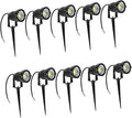 DOITOOL 10pcs Led In-ground Landscape Light Outdoor Lighting for Pathways Gardens and Patios Rated for All Weather Use