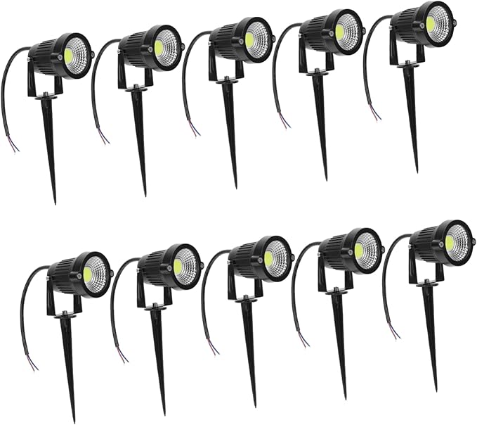 DOITOOL 10pcs Led In-ground Landscape Light Outdoor Lighting for Pathways Gardens and Patios Rated for All Weather Use