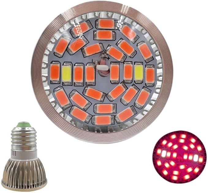 Luopan Indoor Lighting 5W AC85-265V E27 28LEDs Full Spectrum Grow Light Led Grow Lamp Hydroponic Systems Best for Medicinal Plants Growth Flowering 10 PCS/Pack (Color : C8)