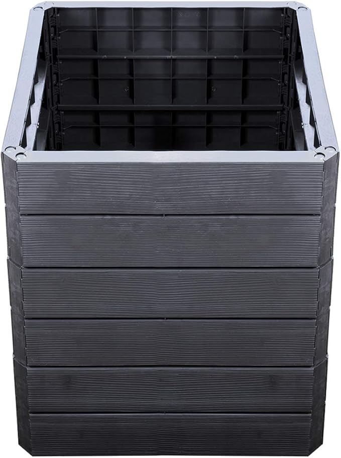 Exaco 645115-NP ERGO Square Modular Raised Garden Flower Bed Anthracite