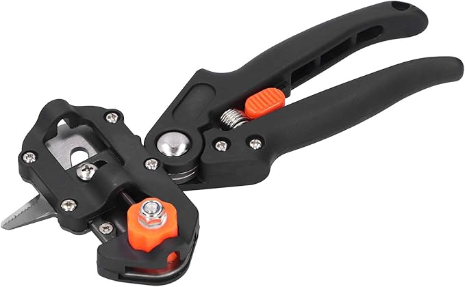 Respicefinem Garden Grafting Tool Set for Precise Plant Tree Branch Cutting with Abs Material Ideal for Gardening Enthusiasts Red (Black)