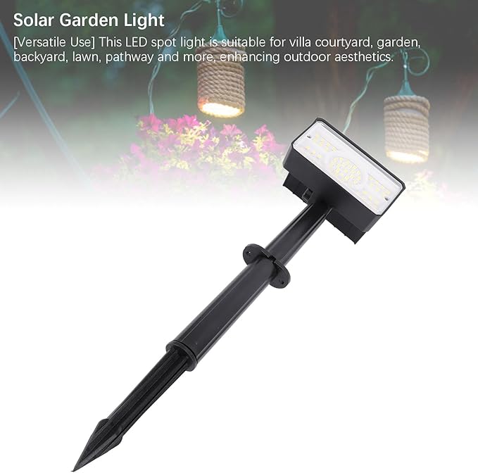 Solar Spot Light 49 LEDs High Brightness Waterproof Outdoor Spotlights IP65 Solar Landscape Light for Garden Yard Lawn - Energy Saving Easy Installation Durable Solar Spot (Warm Light)