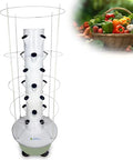 Polytunnel Tower Systems Hydroponics Growing Systems Vertical Tower Automated Indoor Tower Garden with LED Grow Lights Herb Garden B(20Pots)