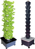 40/50/60 hole aquaponics growing systemHydroponics Tower SetAutomated Aeroponic TowerSoilless Cultivation Growing SystemIndoor Smart GardenGrey-12floors