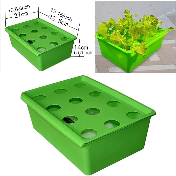 Hydroponic System Growing Box Hydroponic System Planting Container 12 Holes Hydroponics Grower Box for Home Indoor