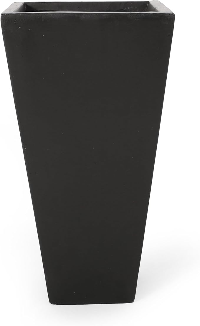 13 Outdoor Small Stone Planter Black