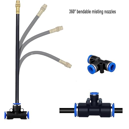 Drip Irrigation System for Garden 50 ft Garden Watering System Drip Irrigation Kit with 18pcs 360° Bending Mister Nozzles for Lawn Yard Flower Green Houses Plants