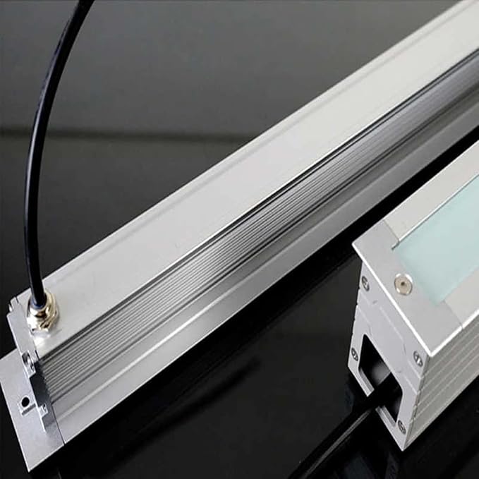 Buried Yard Underground Lamp IP65 Waterproof Rectangular Linear Recessed LED Spotlight Corridor Aisle Stair Step Lighting(White18W(100-240V))