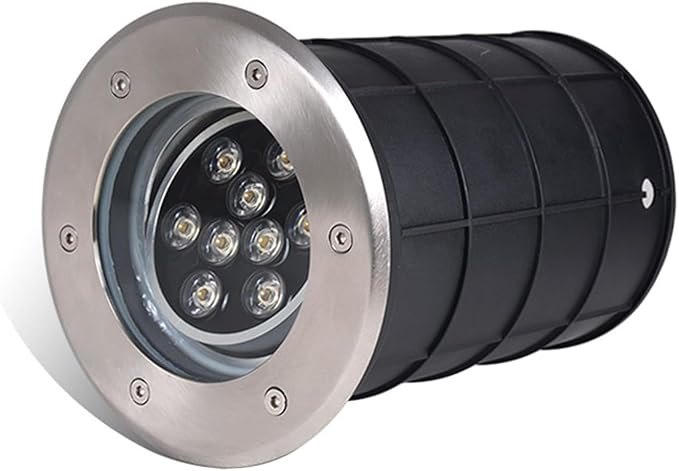 Adjustable Outdoor Recessed Ground Light - IP65 Waterproof LED Spotlight for Garden Driveway Deck &amp Steps - 12W &amp 5W Options Available (Red)