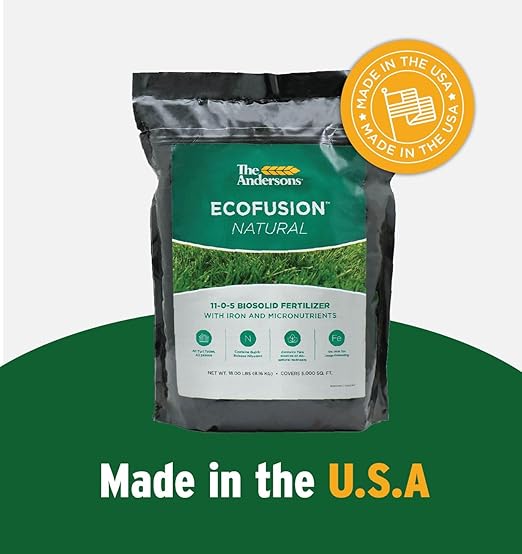 The Andersons Professional Ecofusion™ Natural 11-0-5 Biosolid Fertilizer with Iron and Micronutrients 18 lb. Bag - Covers up to 5000 sqft.