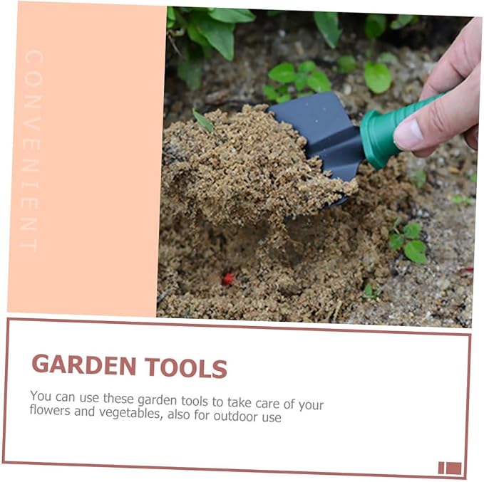 5pcs Portable Gardening Tool Set with Shovel Rake Pruning Shears in Carrying Case for Planting and Outdoor Garden Work