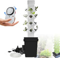 12/16/20/24 Holes Garden Planter Hydroponics Tower Hydroponic Growing Hydrating Pump +Timer + Adapterfor Net Pots Fruits Vegetables