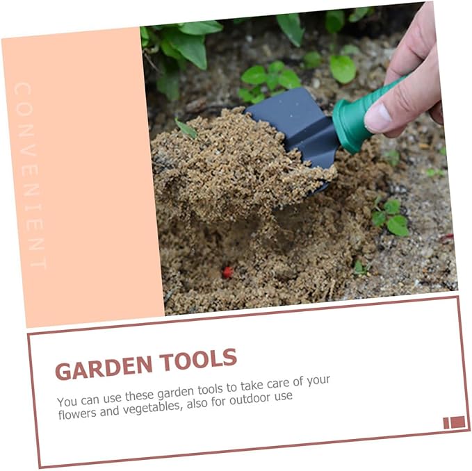 VANZACK Garden Tool Set with Stainless Steel Shovel and Rake Portable 5pcs Hand Tools for Flower Planting and Gardening with Carry Case for Lawn and Yard Work