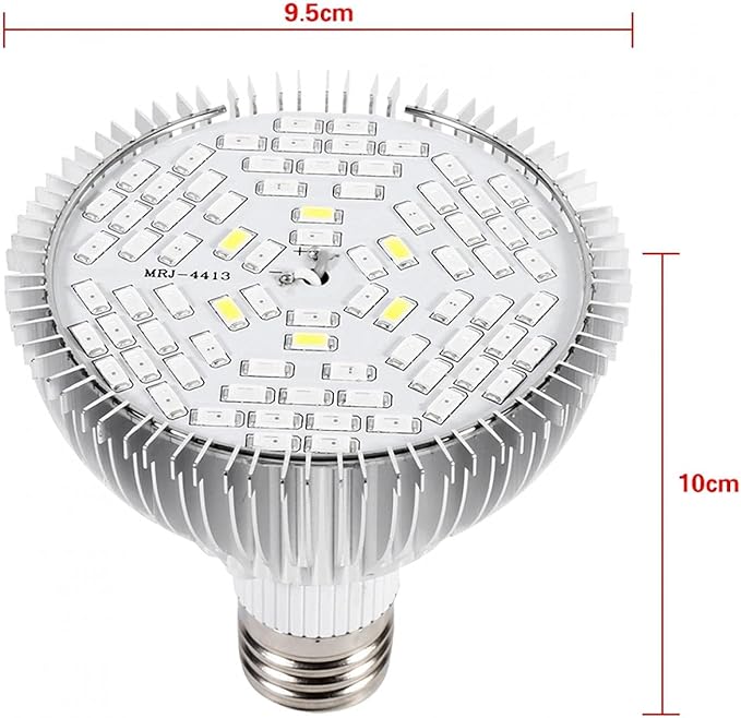 EVTSCAN 1pc 30W 50W 80W Full Spectrum E27 LED Plant Grow Lamps Horticulture Growing Light for Garden(78LED)