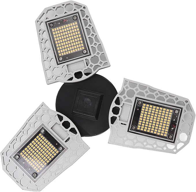 LED Grow Light High Performance Full Spectrum 297 LEDs Folding Three Leaves Indoor Plant Grow Light for Greenhouse Succulent 100‑277V Aluminum ABS E27 E26 Lamp