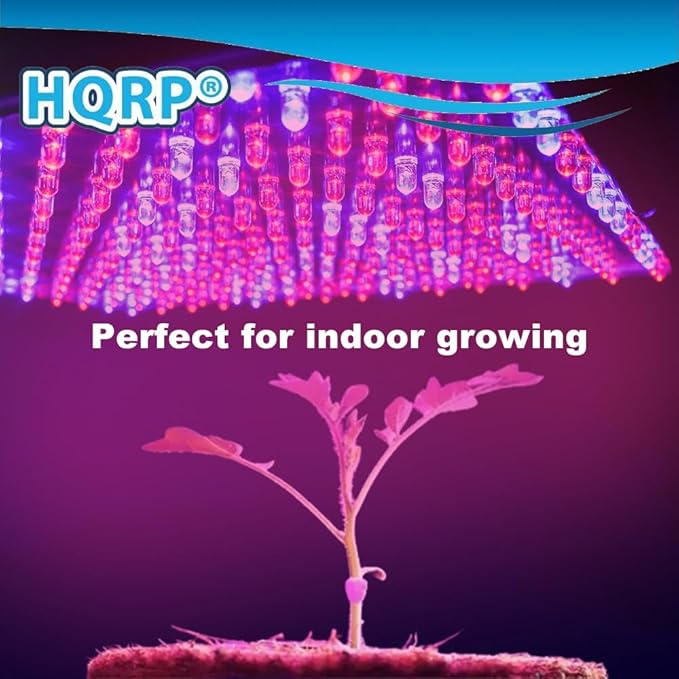 HQRP 14W 225 LED Blue + Red Spectrum Hydroponic Plant Grow Light Panel/Lamp