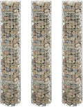 YAFF Silver Galvanized Steel Gabion Raised Bed Circular Outdoor Garden and Terrace Planter 59.1 Inches High