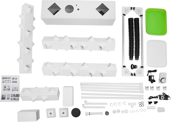 Hydroponic Growing Tower System Kit 56-Plant Vertical Hydroponics Garden Tower for Outdoor Indoor Herbs Fruits Vegetables Smart Garden Planter Kit